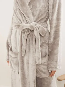 Long Tall Sally Super Luxe Shawl Maxi Robe Natural Sale