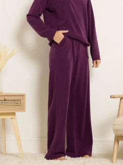 Long Tall Sally Microfleece Joggers Purple Clearance