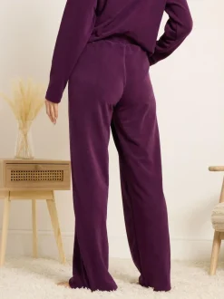 Long Tall Sally Microfleece Joggers Purple Clearance
