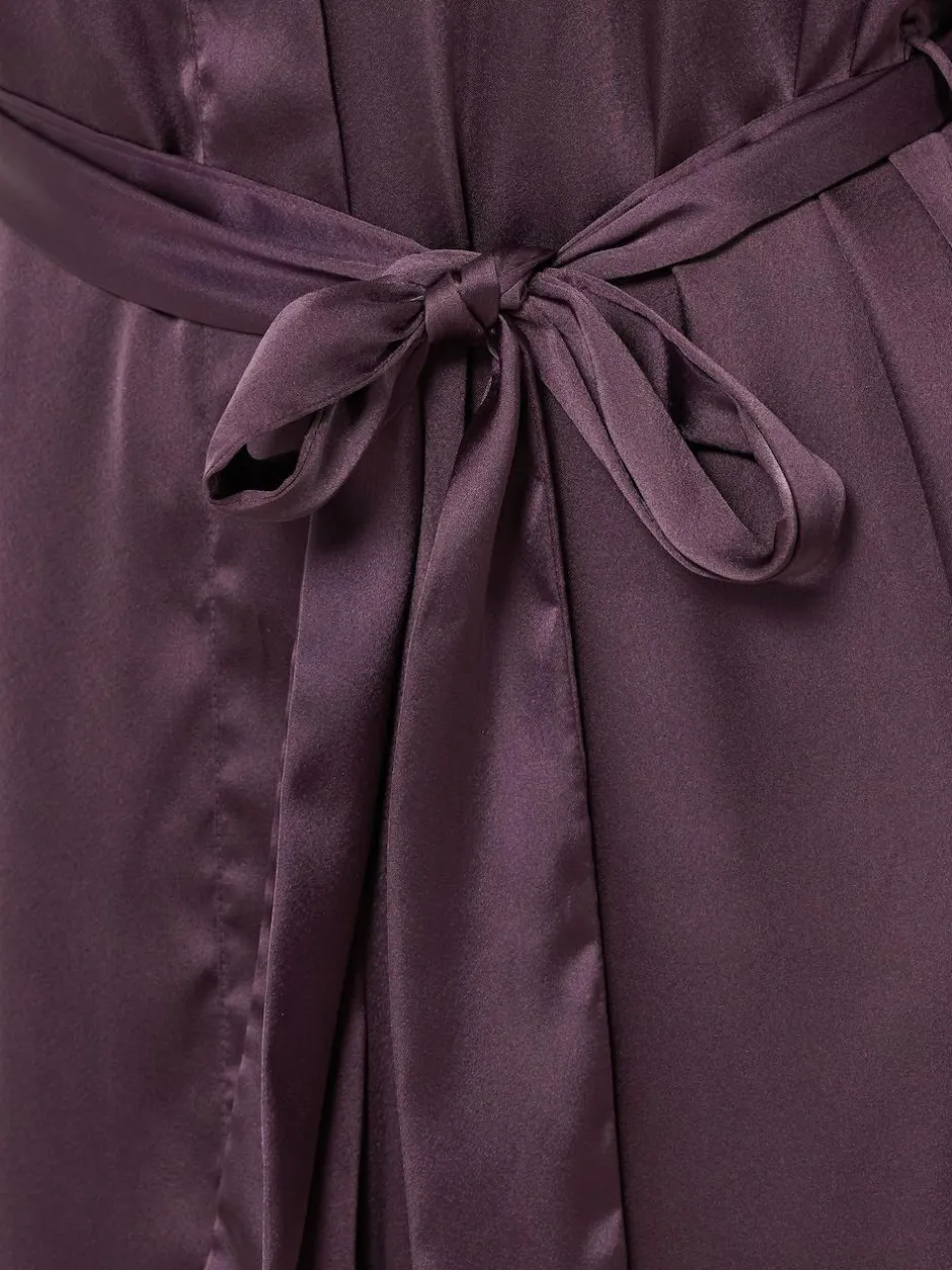 Long Tall Sally Satin Maxi Robe Red New