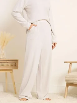 Long Tall Sally Microfleece Joggers White Best