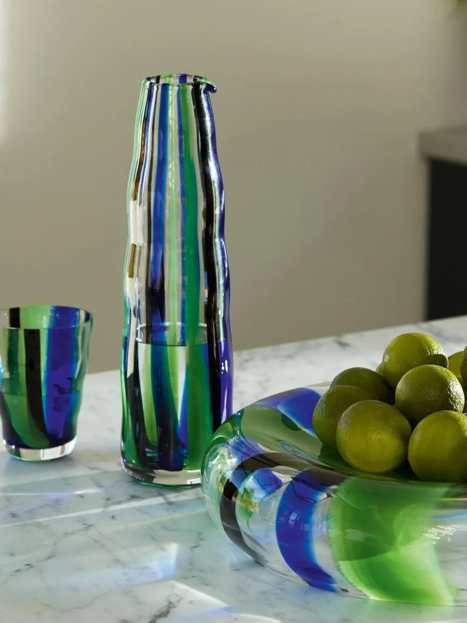 LSA International Folk Carafe Glass 1L Blue Discount