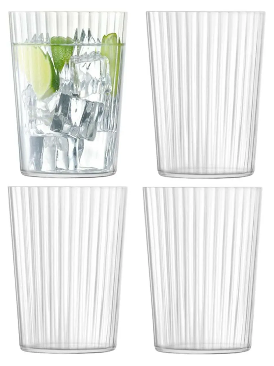 LSA International Clear Gio Line Tumbler 560ml Set of 4 Hot