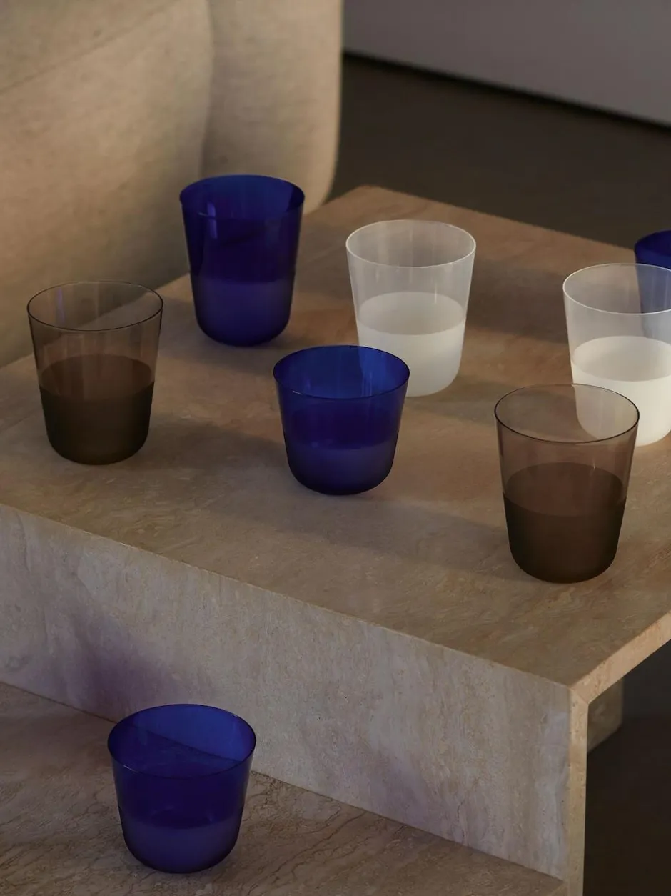 LSA International Cobalt Blue Arc Contrast Tumblers Set of 2 260ml