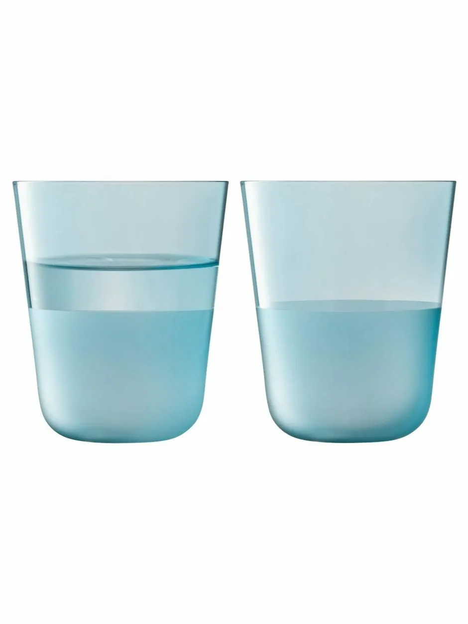 LSA International Set of 2 Arc Contrast Tumblers 380ml Sky Clearance