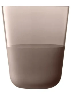 LSA International Set of 2 Arc Contrast Tumblers 380ml Earth Hot