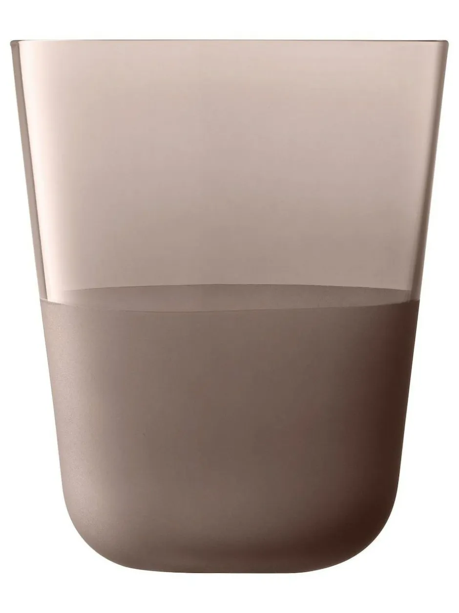 LSA International Set of 2 Arc Contrast Tumblers 380ml Earth Hot
