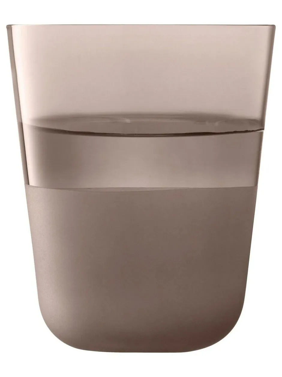 LSA International Set of 2 Arc Contrast Tumblers 380ml Earth Hot