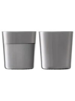 LSA International Set of 2 Grey Lunar Tumblers 390ml
