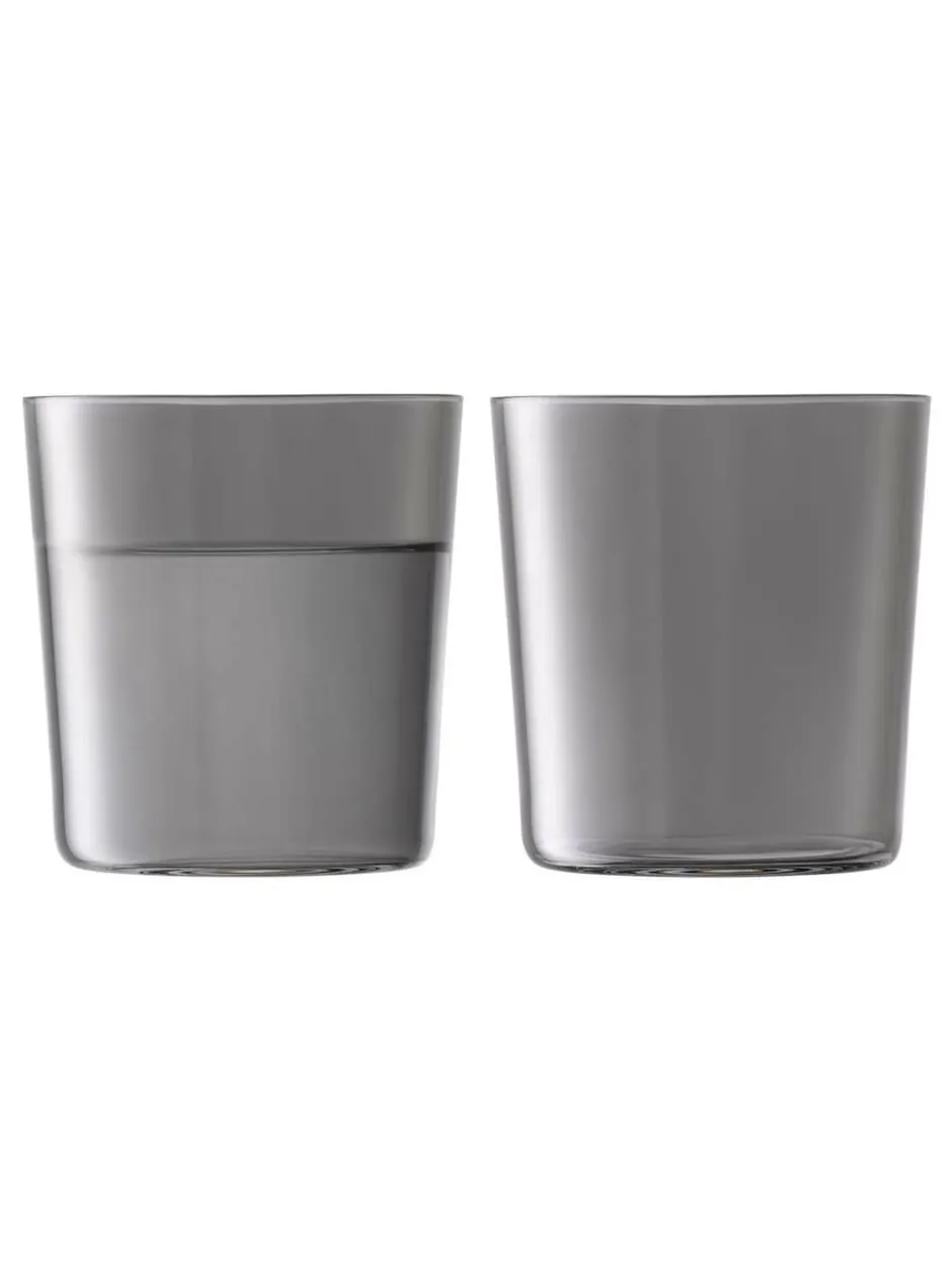 LSA International Set of 2 Grey Lunar Tumblers 390ml