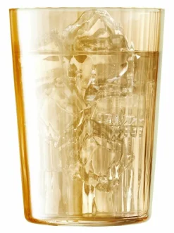 LSA International Set of 4 Gems Tumblers 560ml Assorted Amber and Orange Outlet