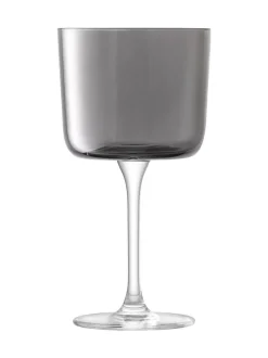 LSA International Set of 2 Grey Lunar Wine Glasses 250ml Sale