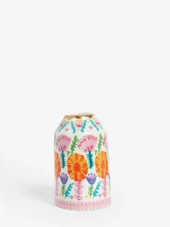 Lucy Tiffney Set of 2 Floral Ceramic Mini Vases New