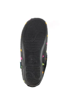 Lunar Black Peanut Polka Dot Mule Slippers Clearance