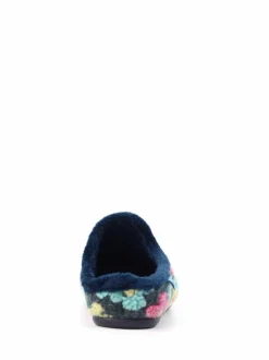Lunar Blue Dolly Flower Mule Slippers Hot