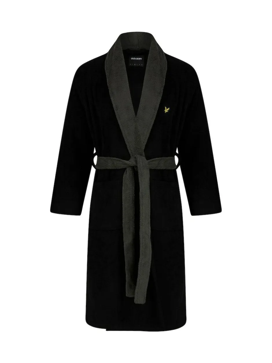 Lyle & Scott Adrian Bathrobe Black Chrome Online