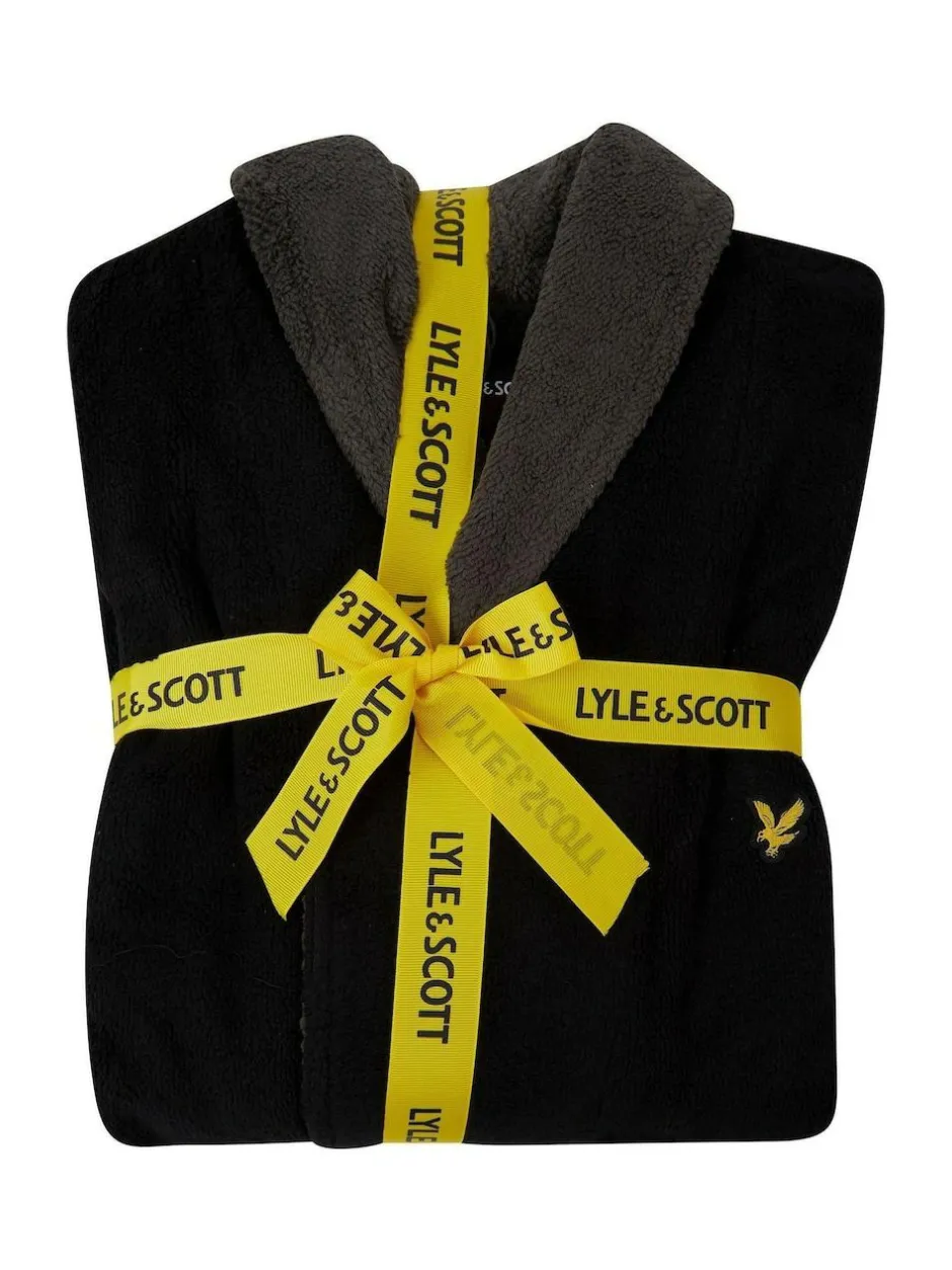 Lyle & Scott Adrian Bathrobe Black Chrome Online