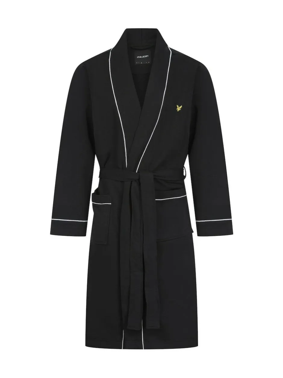 Lyle & Scott Kobe Kimono Robe Black Clearance