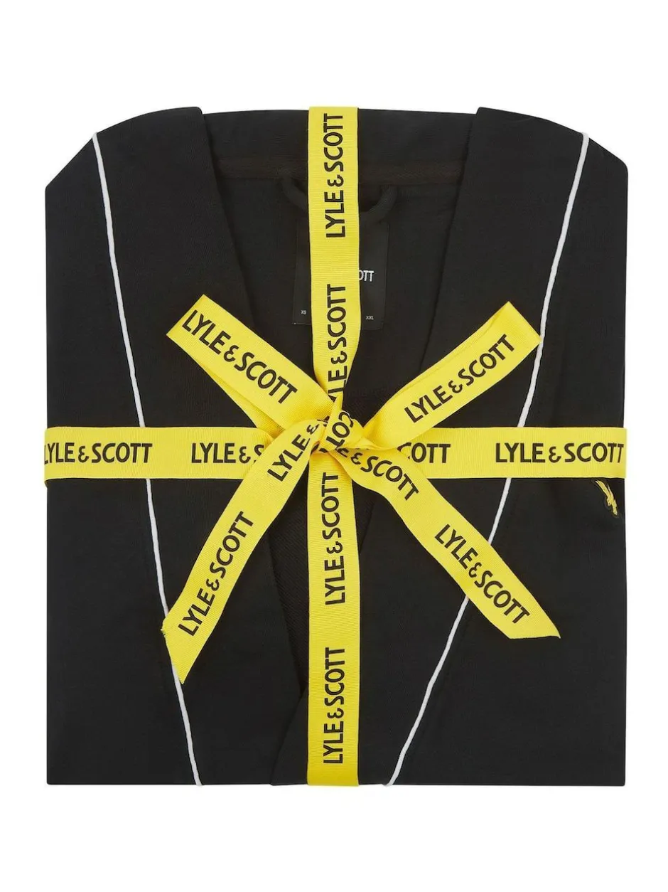 Lyle & Scott Kobe Kimono Robe Black Clearance