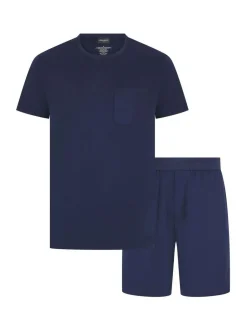 Lyle & Scott Lorenzo Sleep Shorts Set Blue New