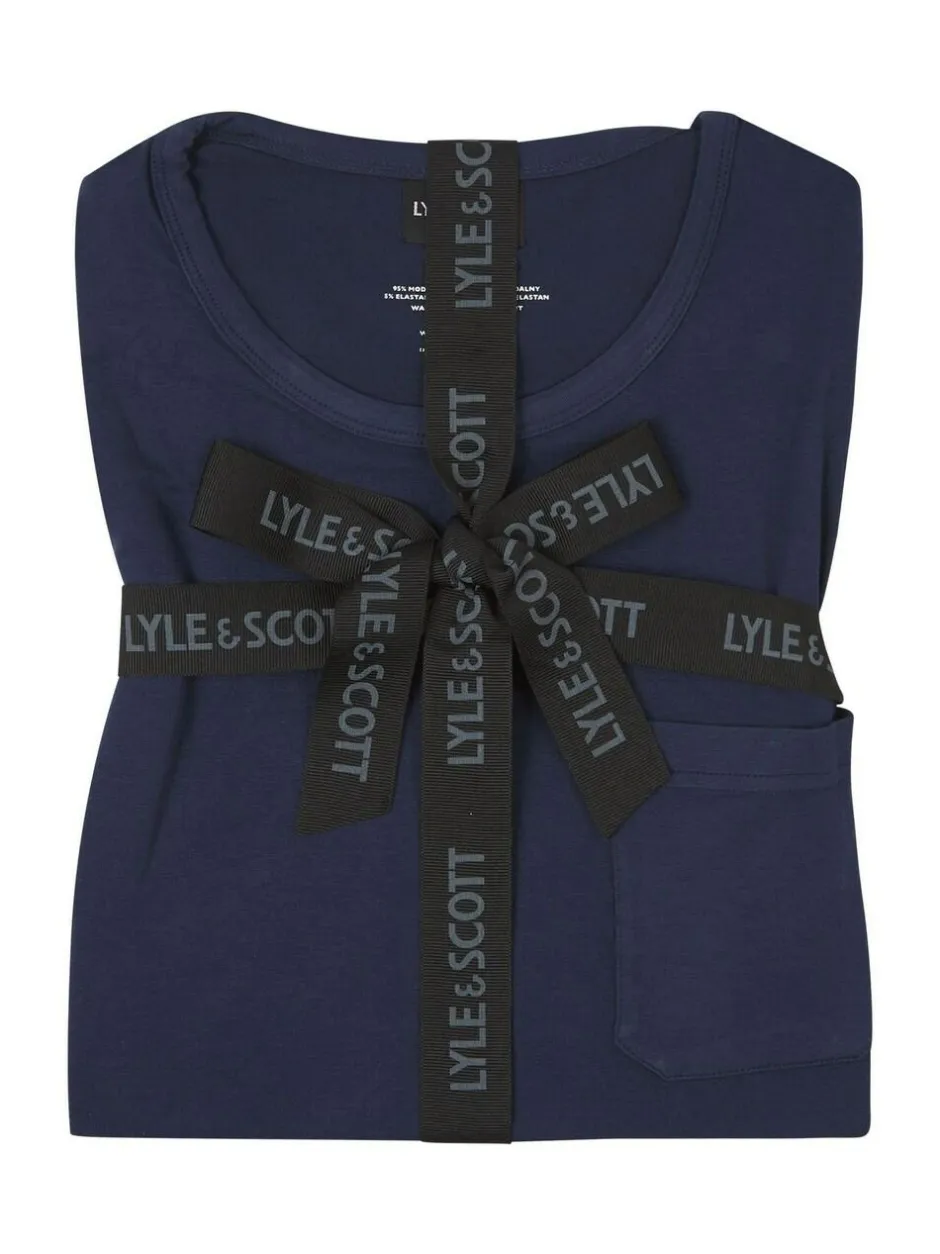Lyle & Scott Lorenzo Sleep Shorts Set Blue New