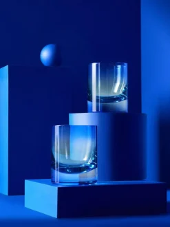 MADE.COM Blue & Green Juno Tumbler Glasses Outlet