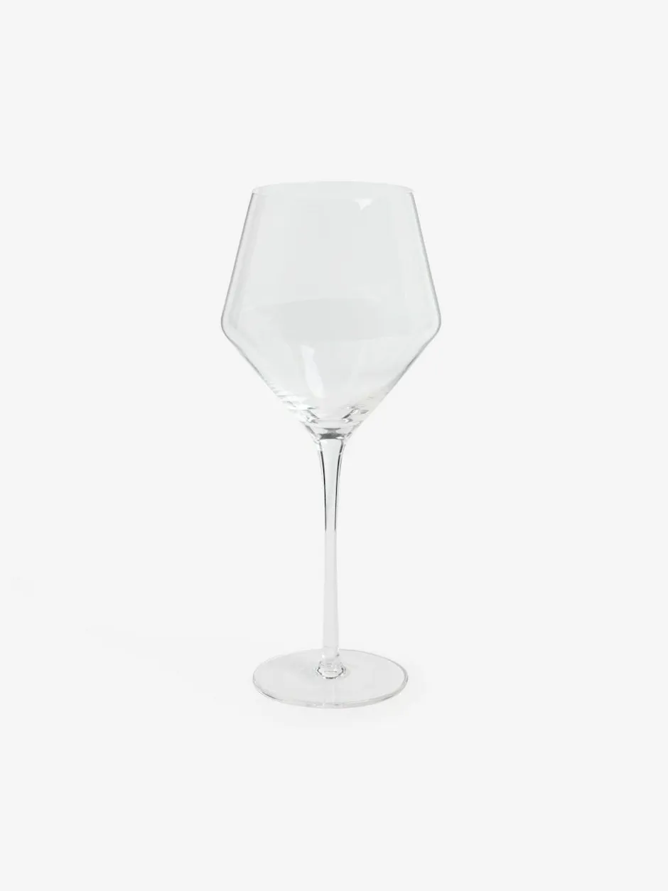 MADE.COM Clear Velma Crystal Tapered Set of 4 Red Wine Glasses Clearance