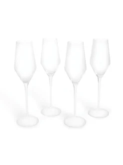 MADE.COM Set of 4 Clear Velma Crystal Champagne Flutes Best