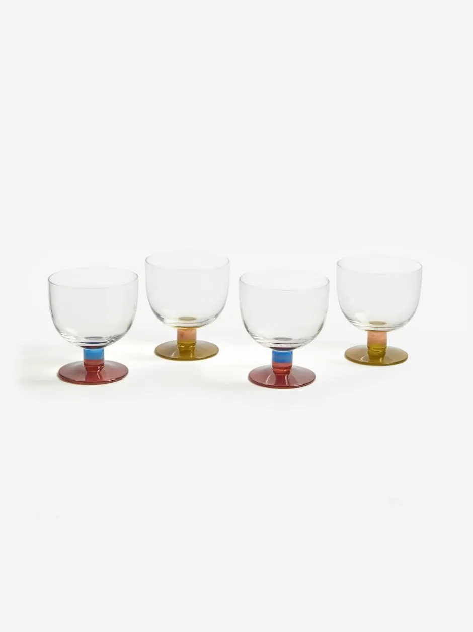 MADE.COM Set of 4 Multi Cally Wine Glasses Online