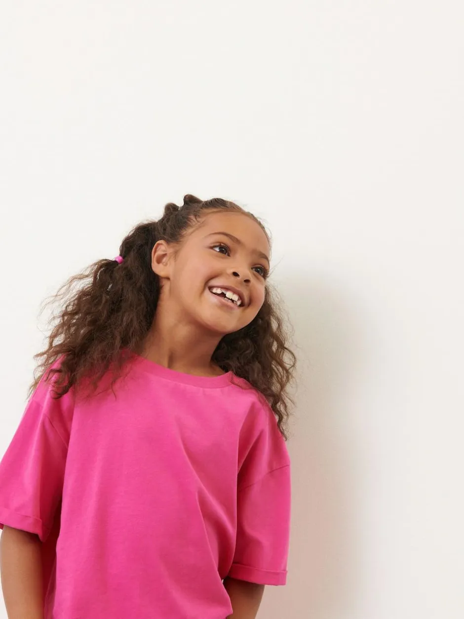 Next Oversized T-Shirt (3-16yrs) Magenta Pink New