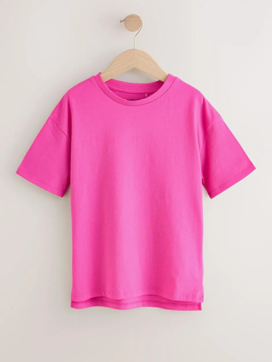Next Oversized T-Shirt (3-16yrs) Magenta Pink New