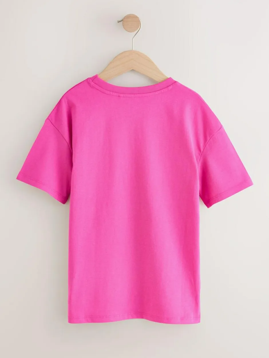 Next Oversized T-Shirt (3-16yrs) Magenta Pink New