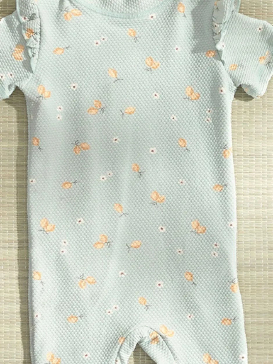 Mamas & Papas Green Lemon Print Textured Short Sleeve Rashsuit Best