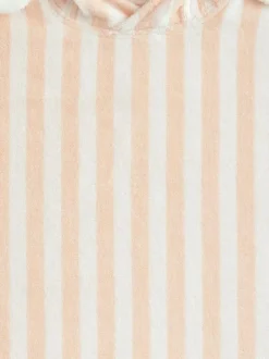 Mamas & Papas Pink Flower Petal Striped Towelling 100% Cotton Poncho Outlet