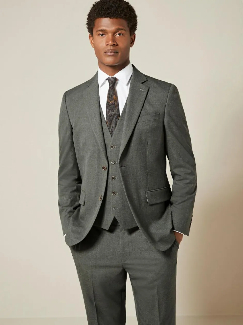 Next Slim Fit Motionflex Stretch Suit Jacket Marl Green Online