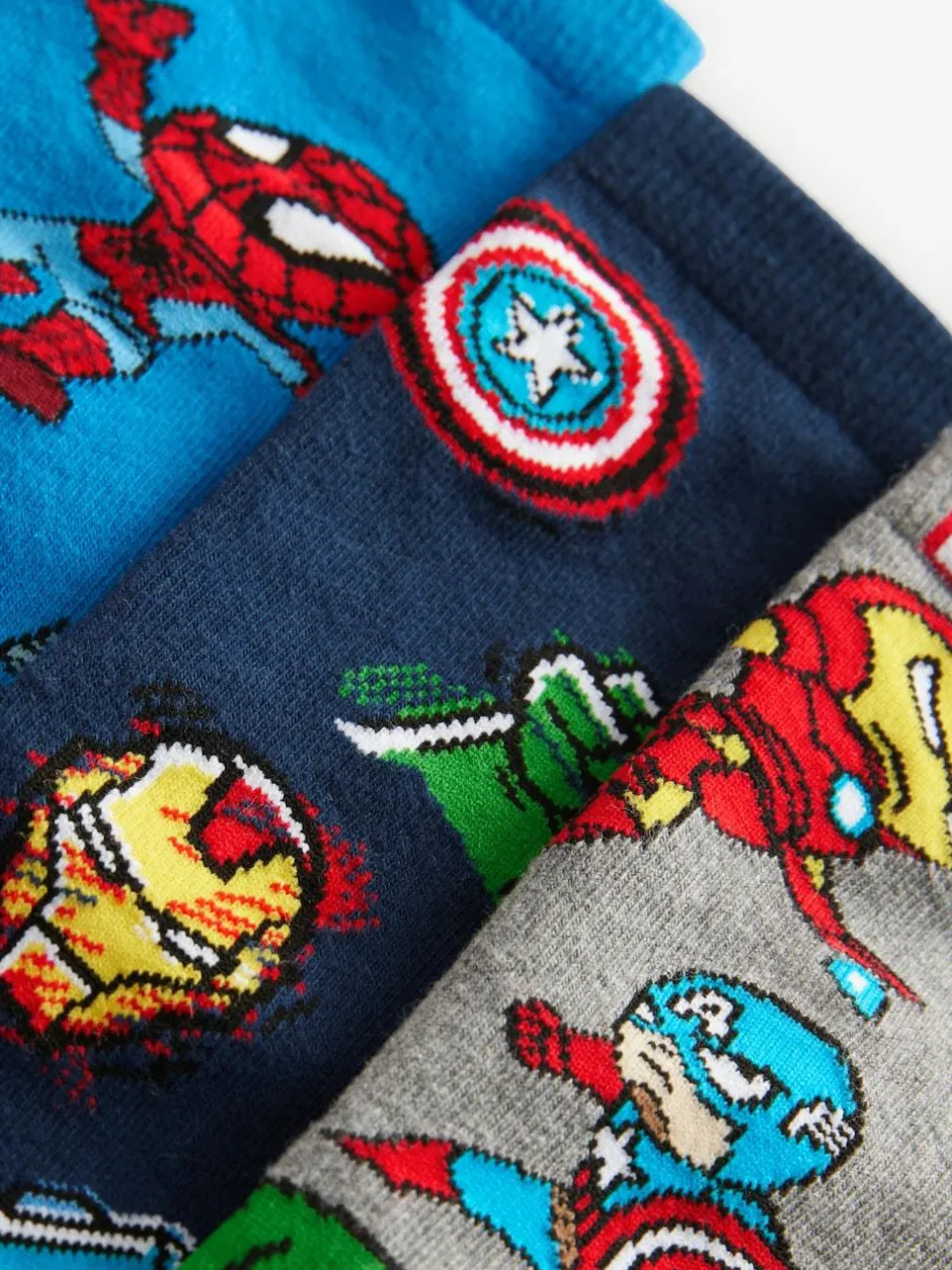Next Marvel Avengers Superhero Cotton Rich Socks 3 Pack Online