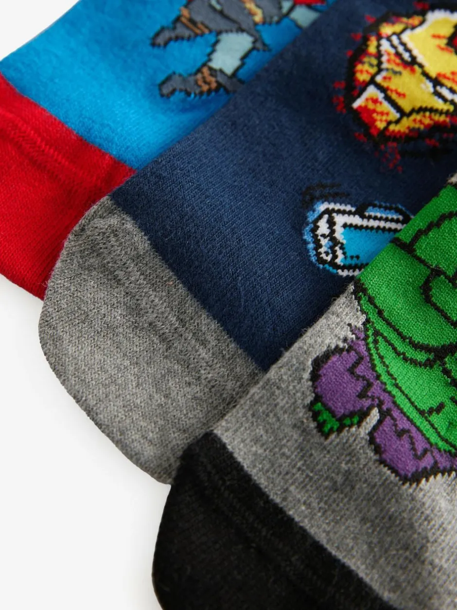 Next Marvel Avengers Superhero Cotton Rich Socks 3 Pack Online