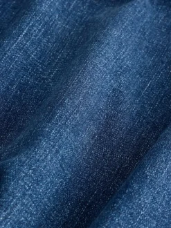 Next Mid Blue Baggy Fit Authentic Stretch Denim Jeans New