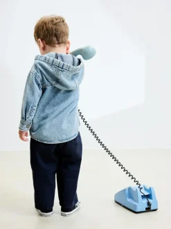 Next Denim Hooded Overshirt (3mths-7yrs) Mid Blue Discount