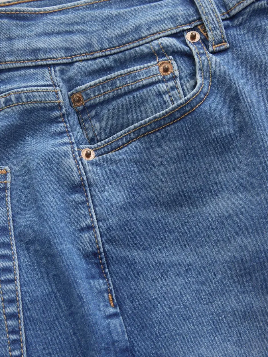 Next Mid Rise Stretch Bootcut Jeans Mid Blue Denim