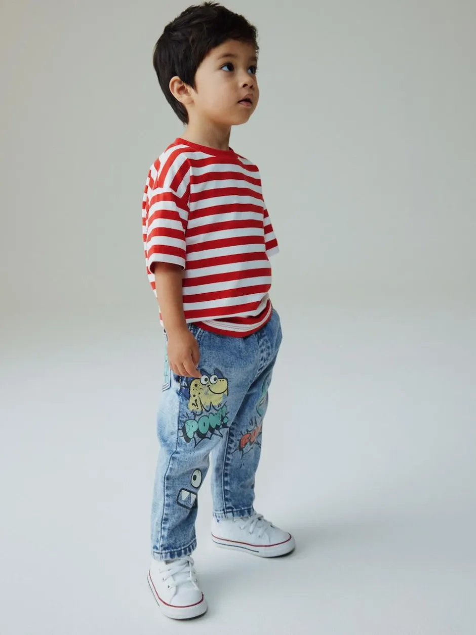 Next Mid Blue Denim Monster Graffiti Jeans (3mths-7yrs) Best