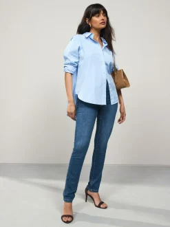 Next Slim Lift And Shape Jeans Mid Blue Denim Best