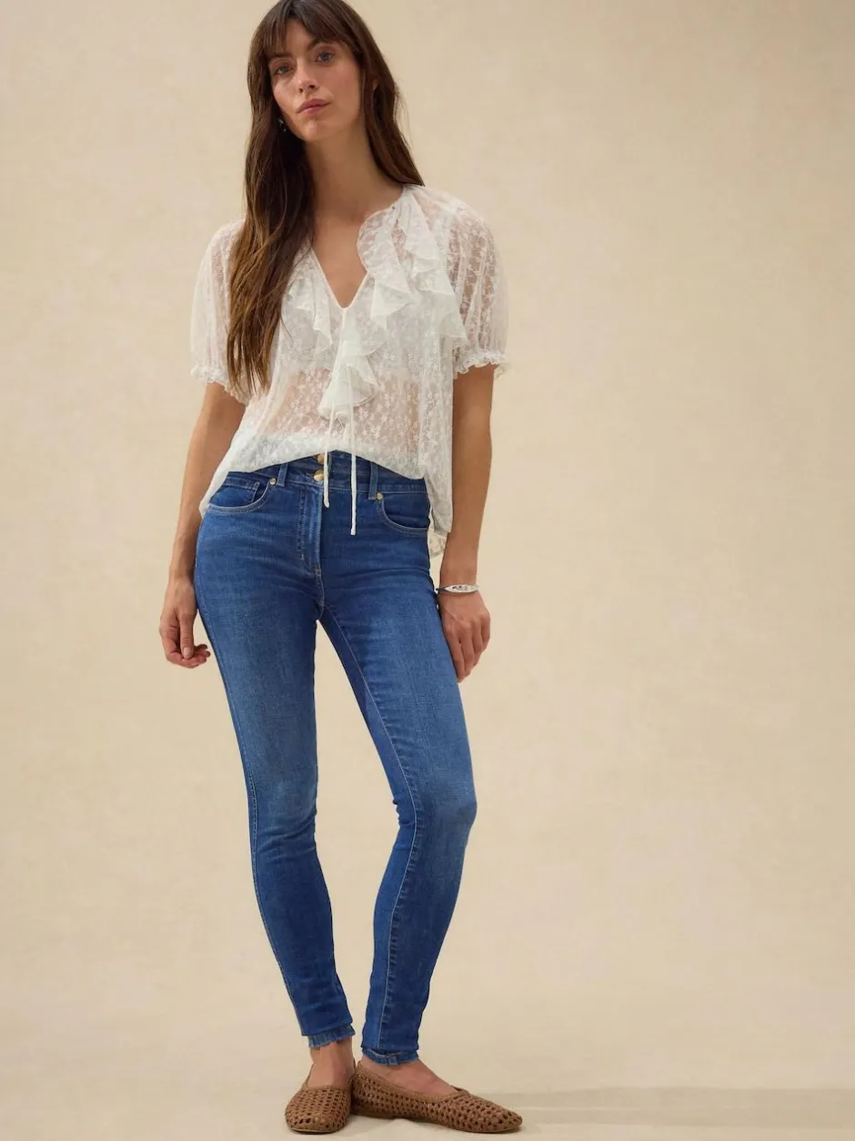 Next Lift Slim And Shape Skinny Jeans Mid Blue Denim Wash New