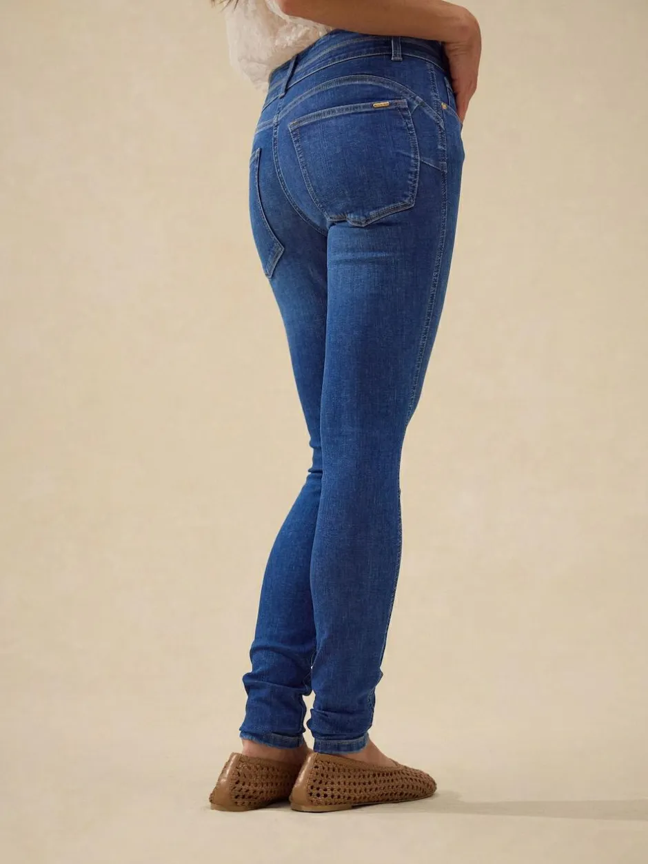 Next Lift Slim And Shape Skinny Jeans Mid Blue Denim Wash New