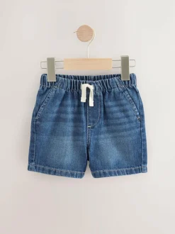 Next Pull On Shorts (3mths-7yrs) Mid Blue Online