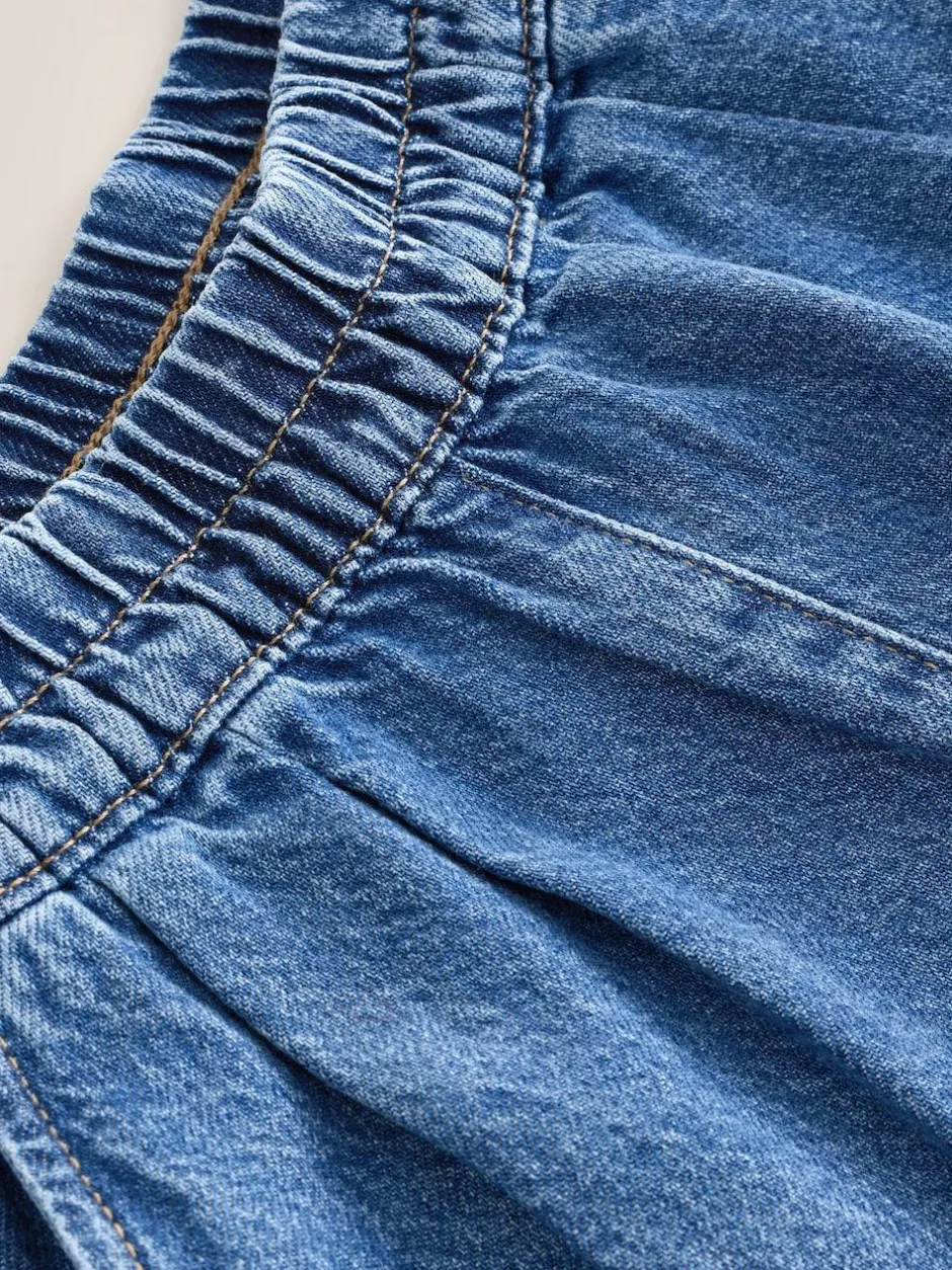Next Pull On Wide Leg Jeans (6-16yrs) Mid Blue Best