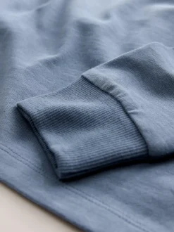 Next Mid Blue Regular Fit Long Sleeve Cosy T-Shirt (3-16yrs) Online