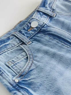 Next Regular Length Relaxed Denim Shorts (3-16yrs) Mid Blue Clearance