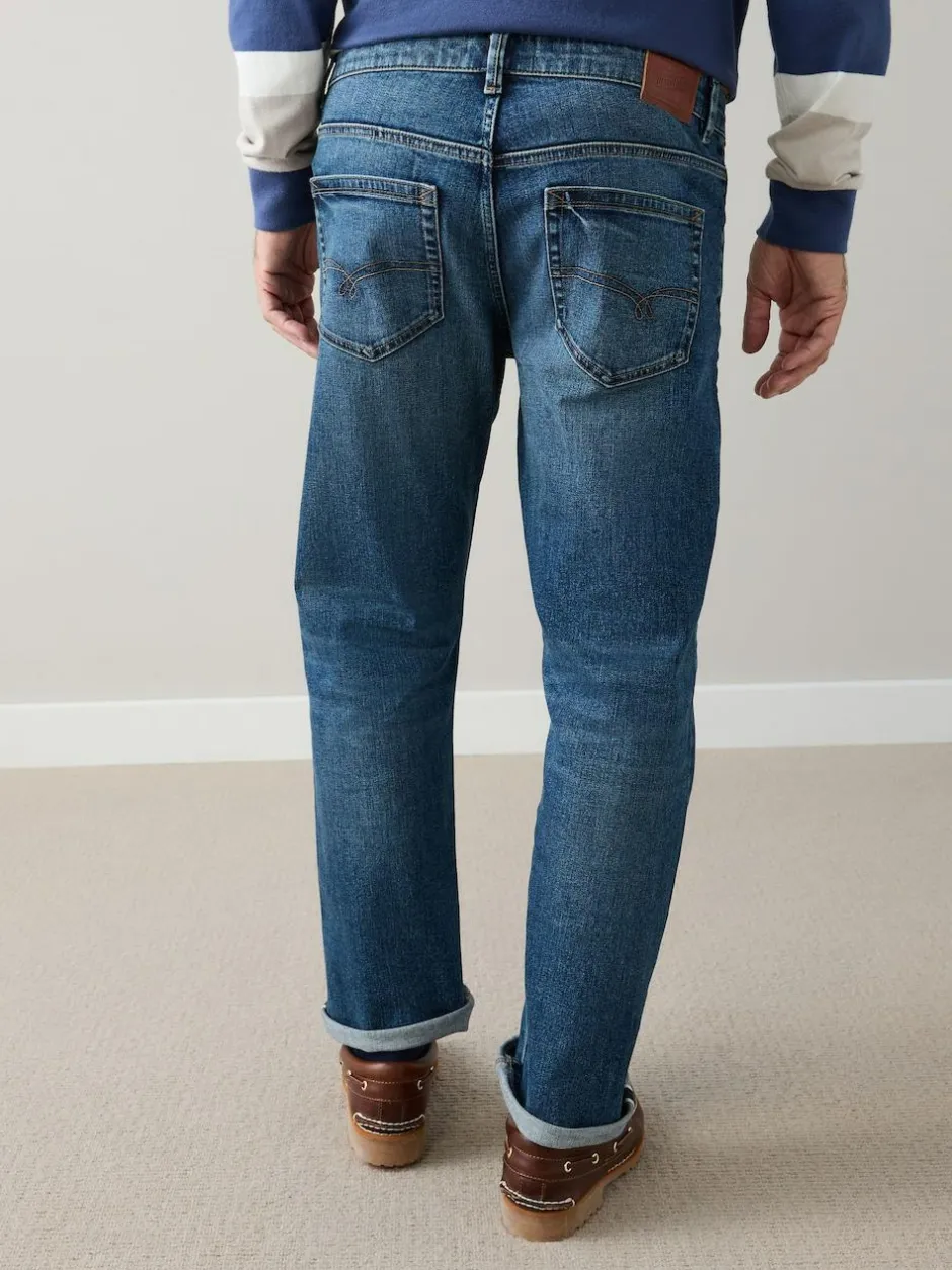 Next Regular Tapered Fit Signature Selvedge Denim Jeans Mid Blue Best