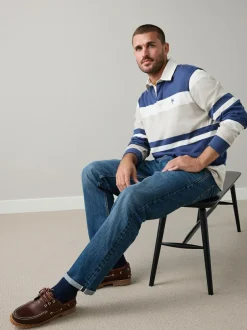 Next Regular Tapered Fit Signature Selvedge Denim Jeans Mid Blue Best